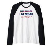 Es el Lago Ontario, no el Lago América lo arregló Diseño Camiseta Manga Raglan
