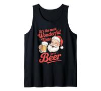 Es el Momento más Maravilloso para una Cerveza Funny Santa Beber Camiseta sin Mangas
