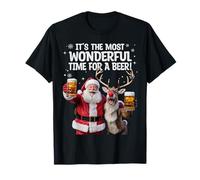Es el Momento más Maravilloso para una Cerveza Navidad Santa Fun Camiseta