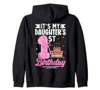 Es el Primer cumpleaños de mi Hija Linda Fiesta de cumpleaños para niñas Sudadera con Capucha