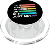 Es Gay Aquí O Sólo Soy Yo Arco Iris LGBTQ Actual Orgullo PopSockets PopGrip para MagSafe