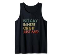 ¿Es Gay Aquí O Soy Solo Yo? Vintage Retro Camiseta sin Mangas