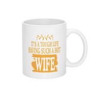 Es Gracioso. Es Una Vida Difícil Tener Una Esposa Tan Sexy. Taza De Café Duradero Taza Divertido Tazas De Cerámica Para Hogar Leche Bebidas Frías Y Calientes 330Ml