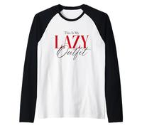 Es Gracioso, Este es mi Atuendo Perezoso, Humor hogareño Camiseta Manga Raglan