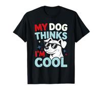 Es Gracioso, mi Perro Piensa Que Soy Genial, Estilo 03 Camiseta