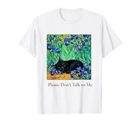 Es Gracioso, por Favor no me hables, el Gato Negro Dormido Van Gogh Camiseta