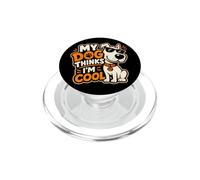 Es Gracioso Que mi Perro Pet piense Que Soy Genial, Lindo dueño, papá y mamá PopSockets PopGrip para MagSafe