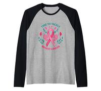 Es Hora de abordar la concientización sobre el cáncer de Mama: el fútbol con Cinta Rosa Camiseta Manga Raglan