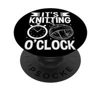 Es hora de crear para los amantes del hilo Knitting O'Clock PopSockets PopGrip Adhesivo