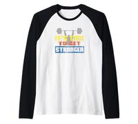 Es Hora de Obtener una Cita de Entrenamiento Motivacional más Fuerte Camiseta Manga Raglan