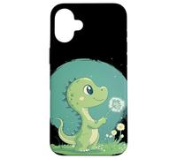 Es hora de soñar con este diente de león flotante y dinosaurio Carcasa para iPhone 16 Plus