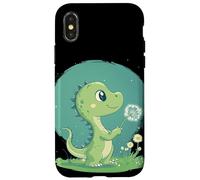 Es hora de soñar con este diente de león flotante y dinosaurio Carcasa para iPhone X/XS