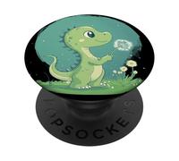 Es hora de soñar con este diente de león flotante y dinosaurio PopSockets PopGrip Adhesivo