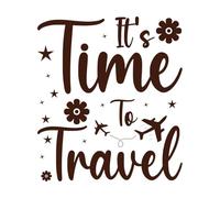 Es hora de viajar plantilla Calcomanías de grabado 54.6x62.1cm No se cae Café