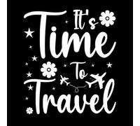 Es hora de viajar plantilla Calcomanías de grabado 67.2x76.5cm No daña la superficie de la pared Blanco