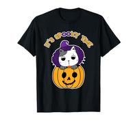 Es Hora Espeluznante Divertido Lindo Gato Calabaza Halloween Camiseta