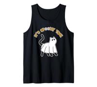 Es Hora Espeluznante Divertido Lindo Gato Fantasma Halloween Camiseta sin Mangas