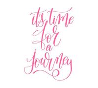 Es hora Pegatinas de grabado 36x53.5cm No daña la superficie de la pared Rosa