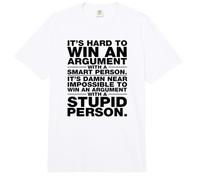 Es Imposible Ganar una discusión con una Persona estúpida B/G Comfort Colors Adult Heavyweight T-Shirt