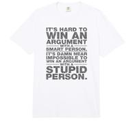 Es Imposible Ganar una discusión con una Persona estúpida Envejecida Comfort Colors Adult Heavyweight T-Shirt