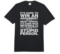 Es Imposible Ganar una discusión con una Persona estúpida W/GD Comfort Colors Adult Heavyweight T-Shirt