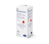 ES-KOMPRESSEN: 100 compresas de gasa no estériles para limpiar heridas y cubrir heridas, así como para aplicar ungüentos, 5 x 5 cm, 8 capas, 17 hilos, 100 unidades