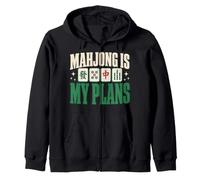 Es la Hora del Mahjong, Azulejos Florales, Amantes del Mahjong Sudadera con Capucha