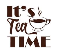 Es la hora del té Calcomanías de grabado 42x44.4cm No se cae Café