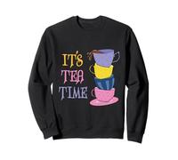 Es la Hora del té, Divertido Amante del té, Bebedor de té Retro Sudadera