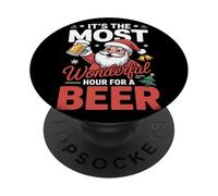 Es la hora más maravillosa para una Navidad de cerveza PopSockets PopGrip Adhesivo