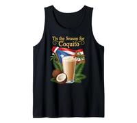 Es la Temporada para Coquito Funny Puerto Rico Coquito Lover Camiseta sin Mangas