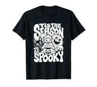 Es la Temporada para ser Espeluznante Halloween Blanco y Negro Camiseta