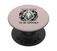 Es la temporada para ser fantasma gótico espeluznante y rosa negra PopSockets PopGrip Adhesivo