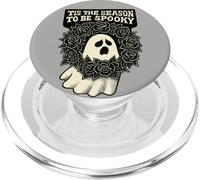 Es la temporada para ser fantasma gótico espeluznante y rosa negra PopSockets PopGrip para MagSafe