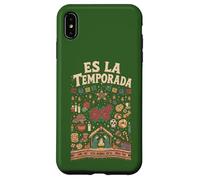 Es La Temporada - Piñata navideña Mexicana, diseño de Flor de Pascua Carcasa para iPhone XS MAX