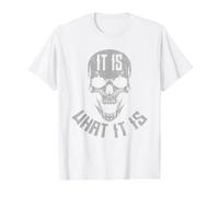 Es lo Que es Camiseta gráfica económica, Hombre, Blanco, L