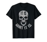 Es lo Que es Camiseta gráfica económica, Hombre, Negro, M