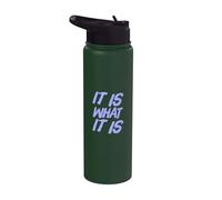 Es lo que es divertido Citas de filosofía estoica sarcástica Stainless Steel Insulated Water Bottle