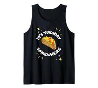Es Martes en algún Lugar Divertido Taco Amante de la Comida Mexicana Camiseta sin Mangas