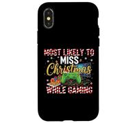 Es más Probable Que se pierda la Navidad Mientras juegas Navidad Familiar Carcasa para iPhone X/XS