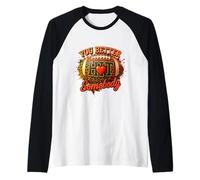 Es Mejor Golpear a Alguien Game Football Season Leopard Ball Camiseta Manga Raglan