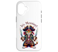 ¡Es Mewtiny! Gato Pirata Motín Divertido Carcasa para iPhone 16