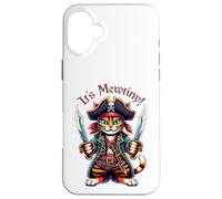 ¡Es Mewtiny! Gato Pirata Motín Divertido Carcasa para iPhone 16 Plus