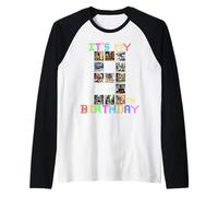 Es mi 9 cumpleaños Divertidos Memes de Cerebro Italiano para niños y niñas Camiseta Manga Raglan