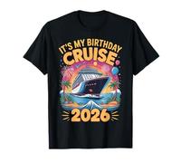 Es mi Crucero de cumpleaños 2026 Vacaciones de Viaje Familiar a Juego Camiseta