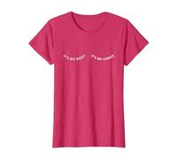 Es mi Cuerpo es mi elección Feminista Camiseta, Mujer, Rojo Jaspeado, S