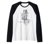 Es mi cumpleaños Conejo con Flores diseño Acuarela Camiseta Manga Raglan