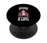 Es mi cumpleaños, festejemos un cumpleaños Muy Divertido de Axolotl PopSockets PopGrip Adhesivo
