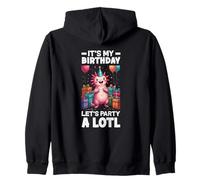 Es mi cumpleaños, festejemos un cumpleaños Muy Divertido de Axolotl Sudadera con Capucha