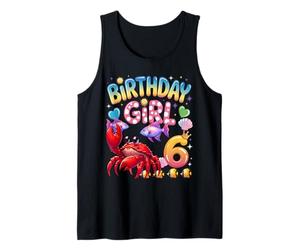 Es mi cumpleaños Lindo Cangrejo de Color Rojo Camiseta sin Mangas
